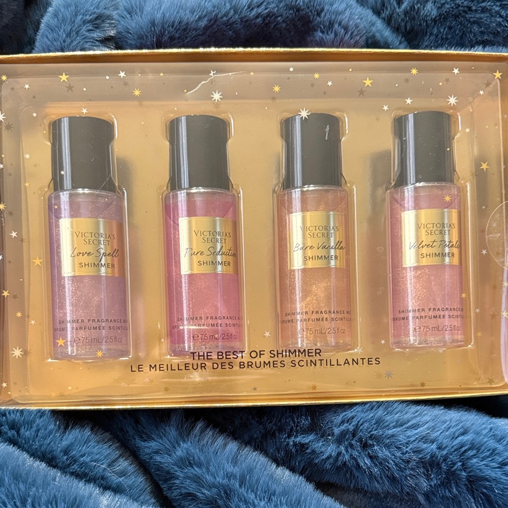 Victoria's Secret Shimmer Mini Mist Set - Pink & Gold